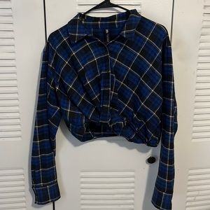 Flannel Zara crop top